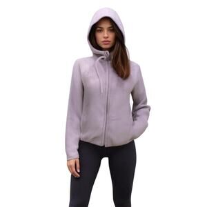 Leg3nd Discovery Lavender Purple Mixed Media Fleece Hoodie Jacket - Size PS